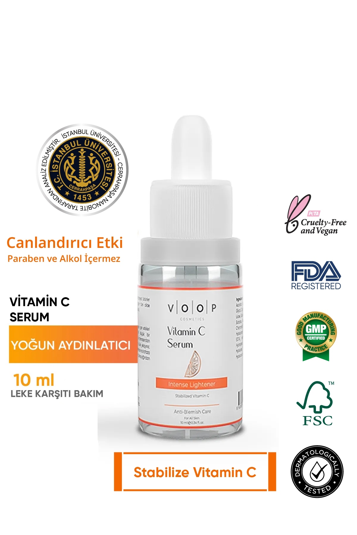 VOOP Koyu Leke Karşıtı & Yoğun Aydınlatıcı Mini Vitamin C Serum | %10 Vitamin...