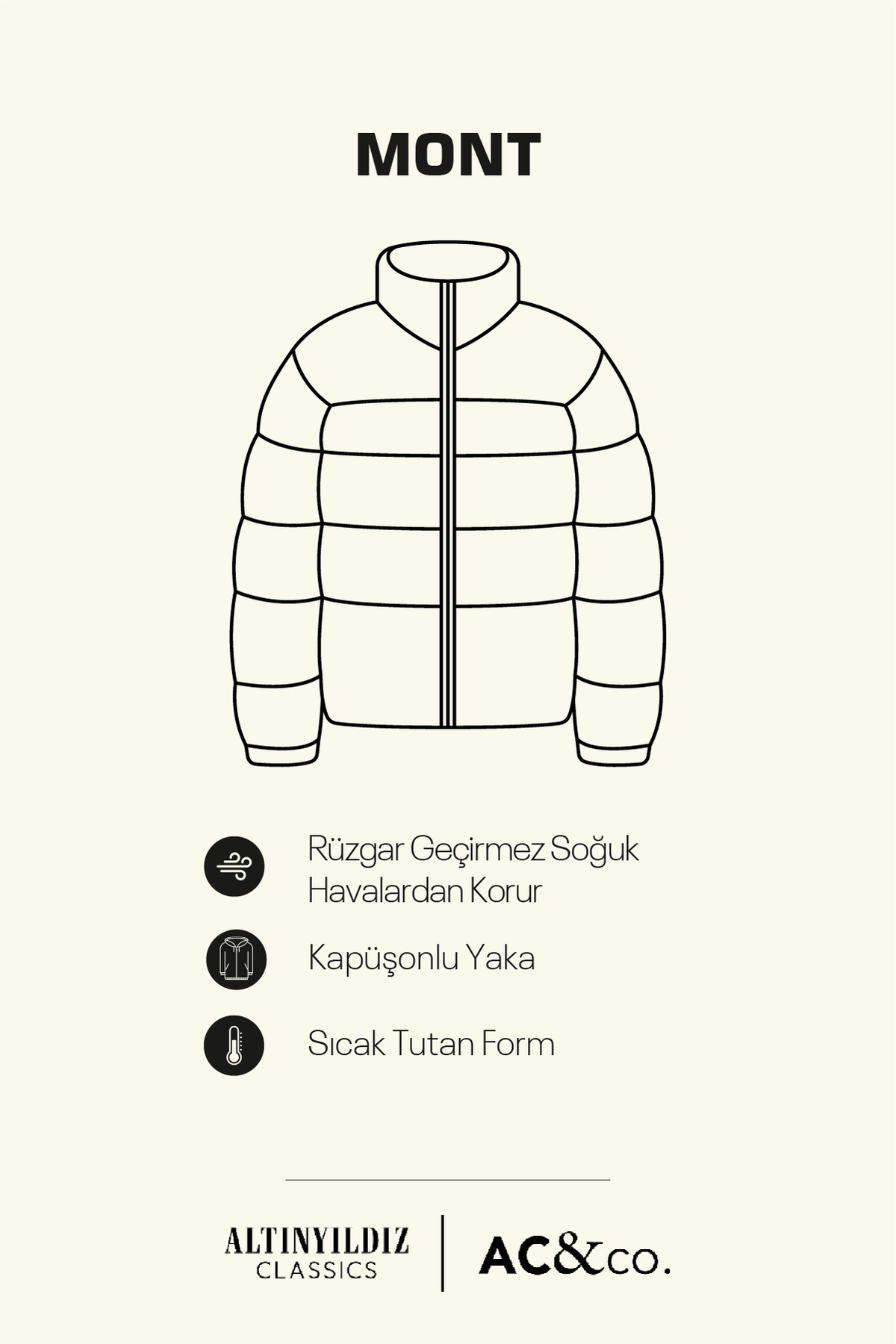 AC&Co / Altınyıldız Classics  Erkek Lacivert Sıcak Tutan Dolgulu Standart Fit Dik Yaka Kapüşonlu Yan Cepli Casual Mont - Görsel 4