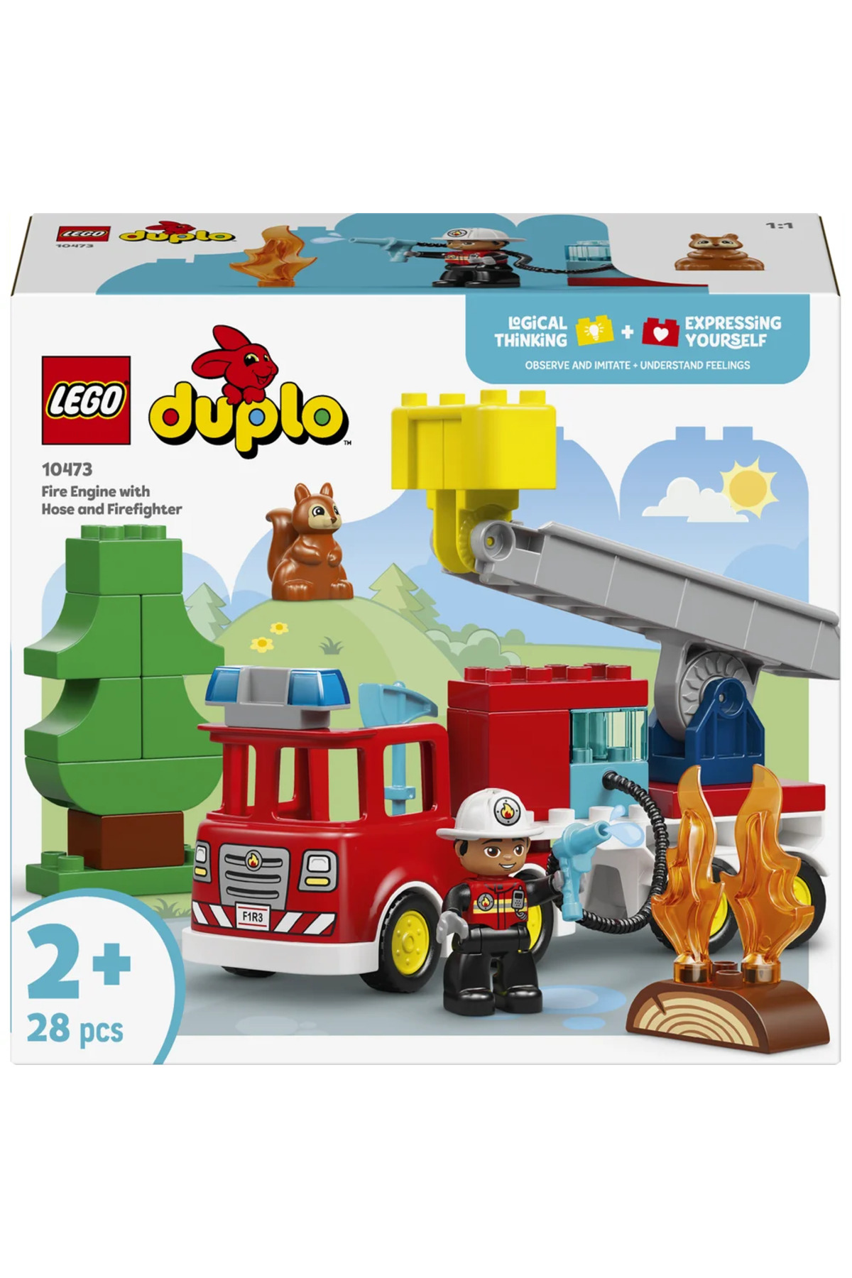 LEGO ® DUPLO® Kasabası Hortumlu İtfaiye Aracı ve İtfaiyeci 10473 - 2+ Oyuncak Yapım Seti (28 Parça) fotoğrafı 3 (önizleme)