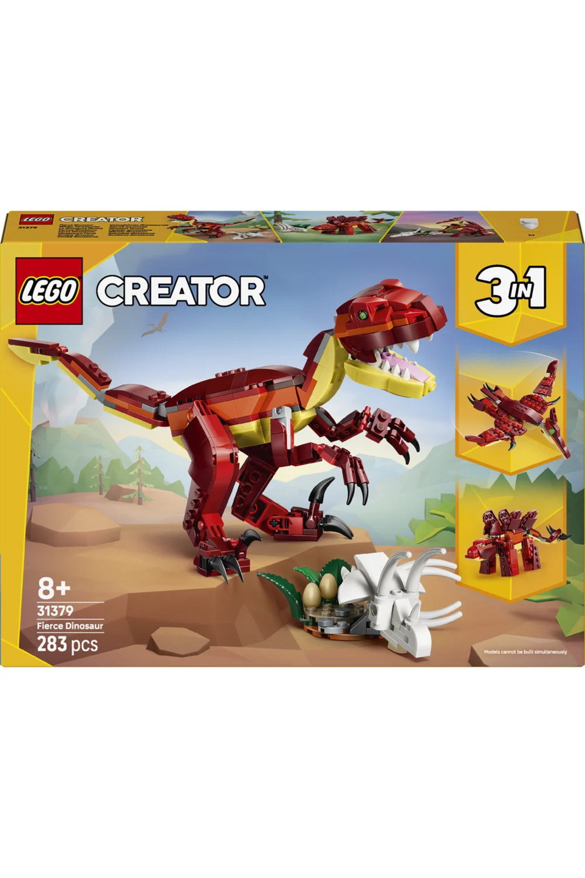 LEGO ® Creator 3’ü 1 Arada Vahşi Dinozor 31379 – 8+ Yaratıcı Oyuncak Yapım Seti (283 Parça) fotoğrafı 3 (önizleme)