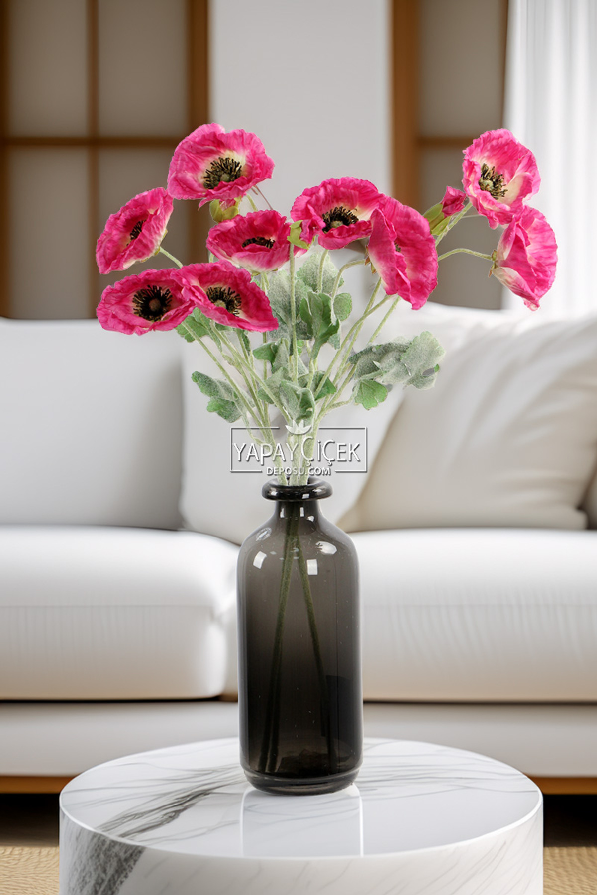 Artificial Flower 4-Piece Princess Flower Branch 60 cm Fuchsia