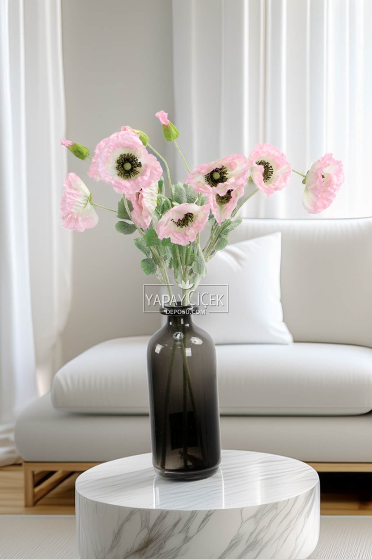 Artificial Flower 4-Piece Princess Flower Branch 60 cm Pink