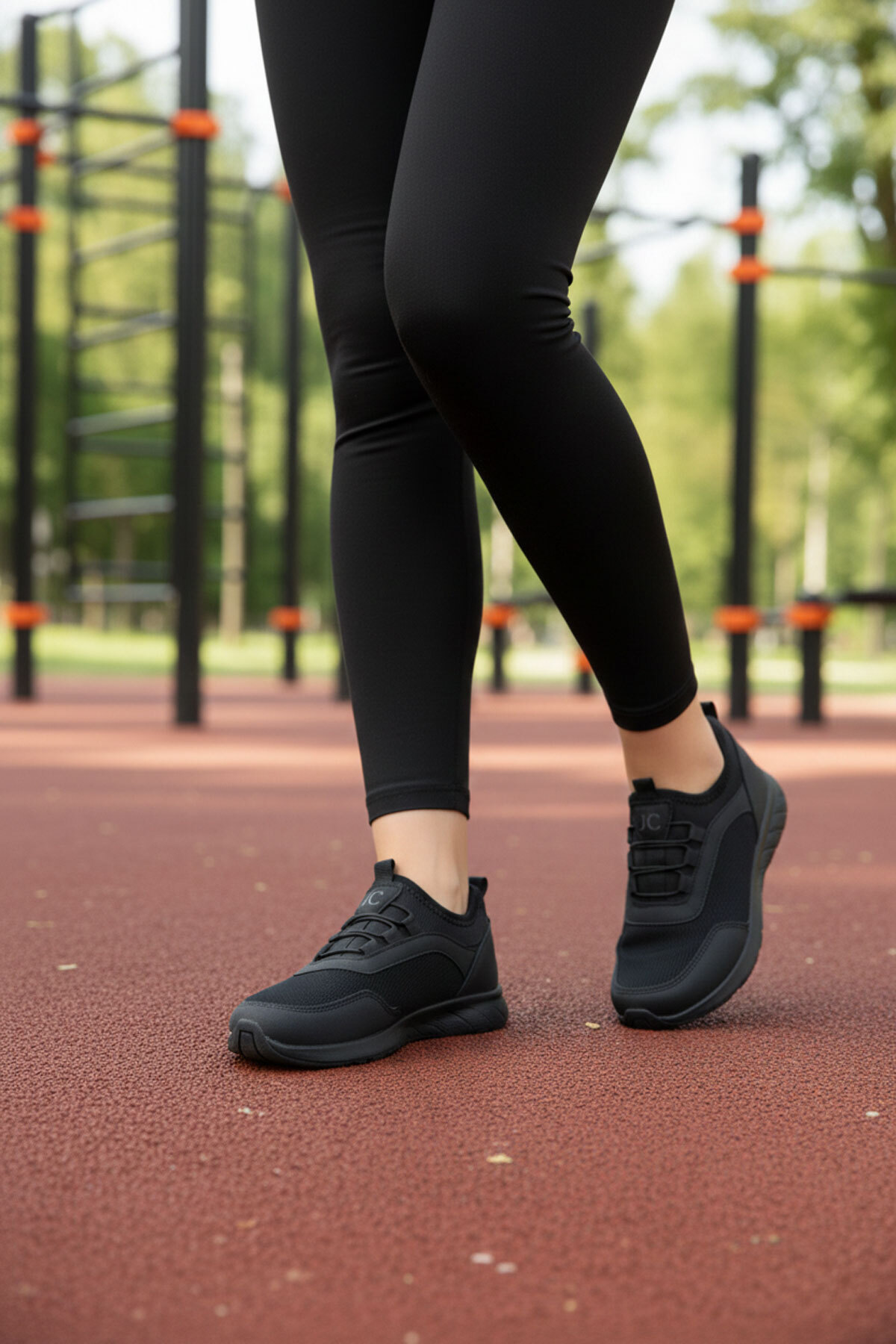 Black-Black Female Sneaker 15226