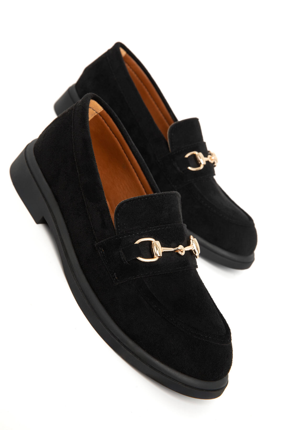 SOHO Siyah Süet Kadın Loafer Ayakkabı 21242 görsel 4