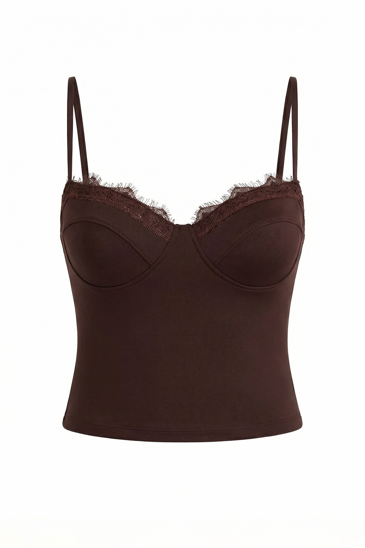 Trendyolmilla  Kahverengi Dantel Garnili Kaplı Party Bluz TPRSS26BZ00010 - Görsel 5