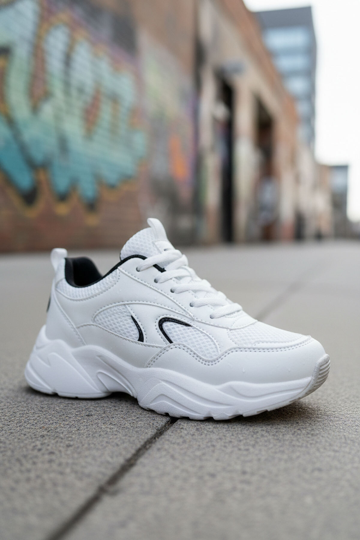 SOHO  Beyaz-Siyah Kadın Sneaker 20822 - Görsel 2