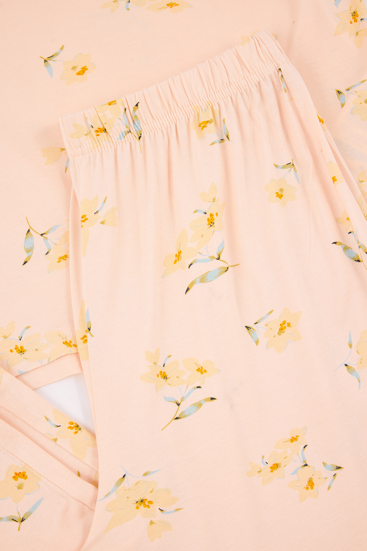 Trendyolmilla  Somon Çiçekli Örme Pijama Takımı THMSS26PT00023 - Görsel 6