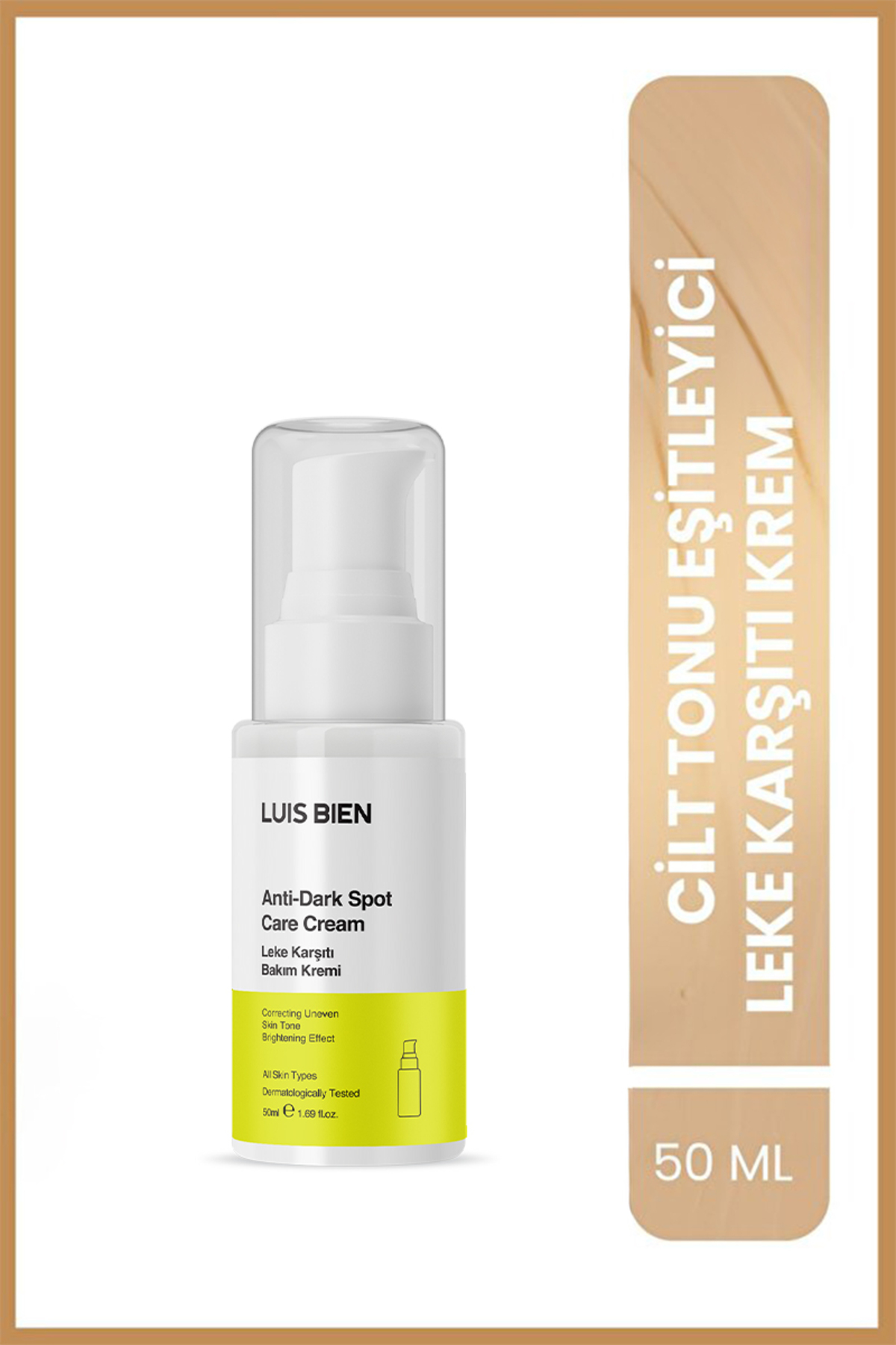 Luis Bien Leke Karşıtı Yüz Kremi 50 ml – Ton Eşitleyici, Aydınlatıcı & Nemlendirici | Nemlendirici Krem | Gece Kremi | Gündüz Kremi | Kırışıklık Kremi | Bariyer Kremi | Cilt Bakım Kremi — 8681161470769