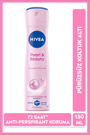 NIVEA Kadın Sprey Deodorant Pearl&Beauty 150ml, 72 Saat Anti Perspirant Korum...