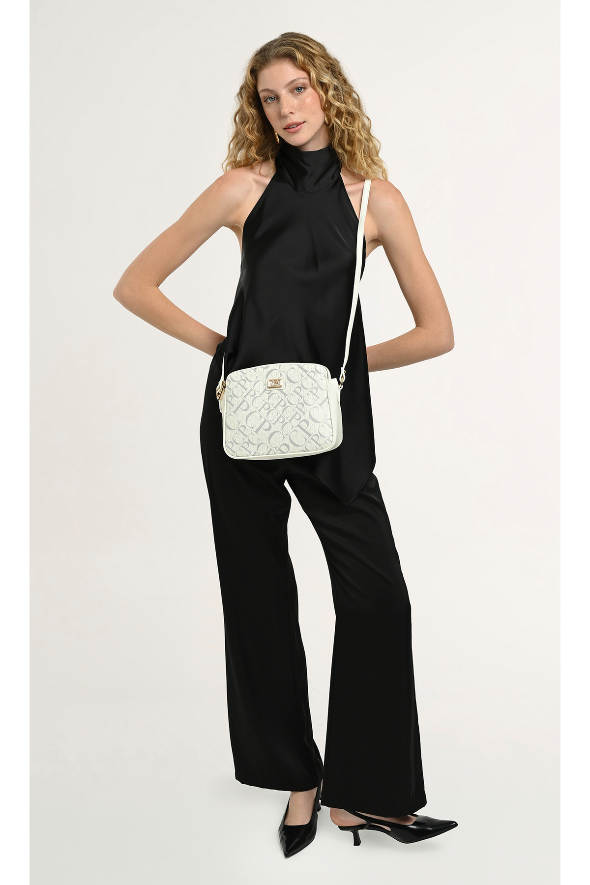 Monogram Women's White Crossbody Bag 05PO25Y2518