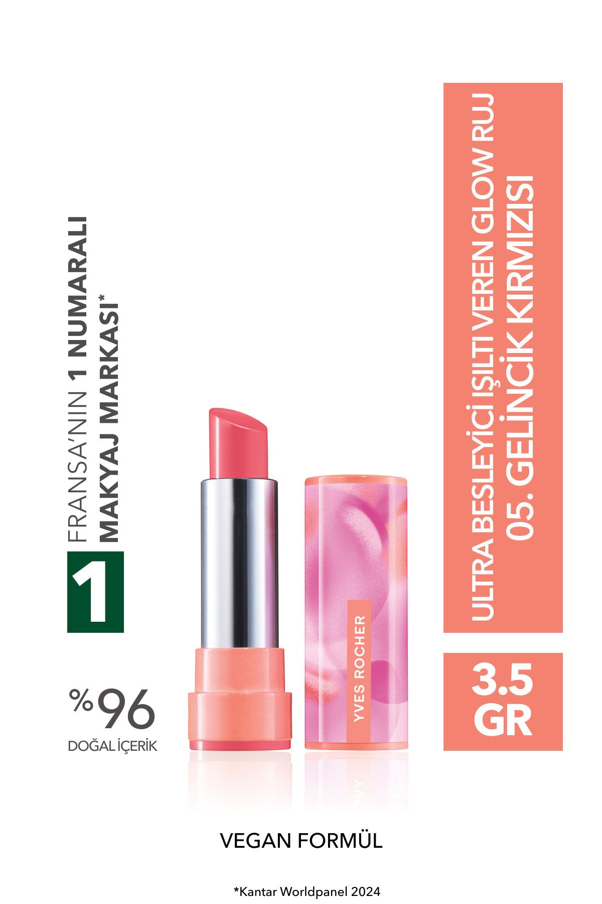 Yves Rocher Ultra Besleyici Işıltı Veren Glow Ruj-05 Gelincik Kırmızısı-64803 - Fiyatı, Yorumları