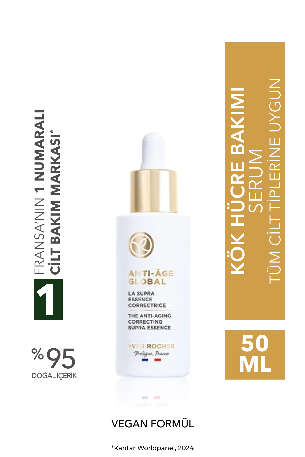Yves Rocher Yenileyici Yaşlanma Karşıtı Bitkisel Kök Hücre Bakımı Anti-age Global- C Vitamini & Meyankökü -serum — 37985