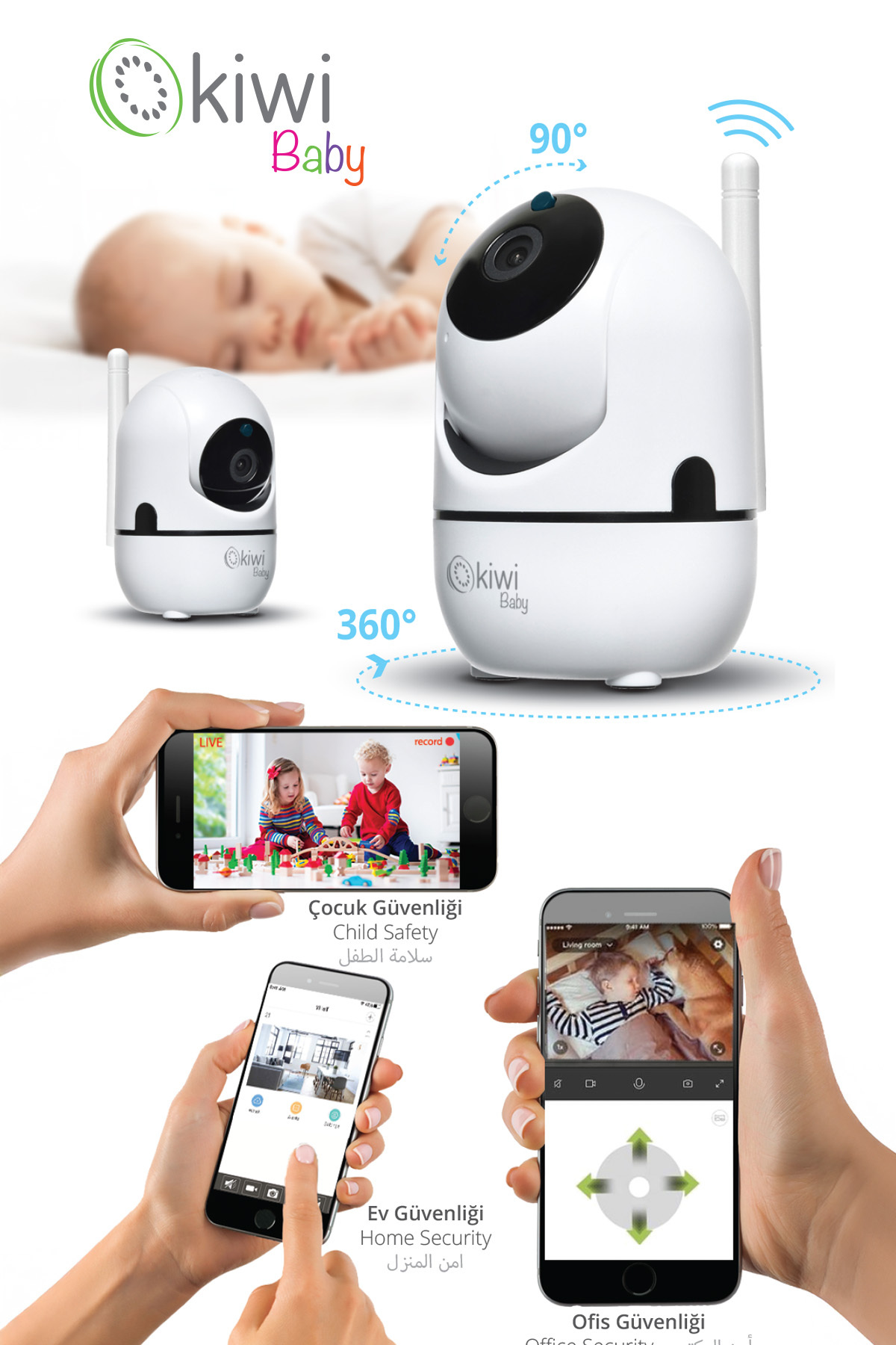 Kiwi Kbaby 99 IP  Bebek Kamera fotoğrafı 2 (önizleme)