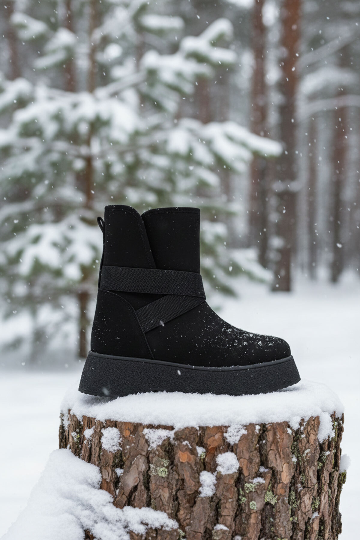 SOHO Czarne zamszowe buty damskie i botki 18480