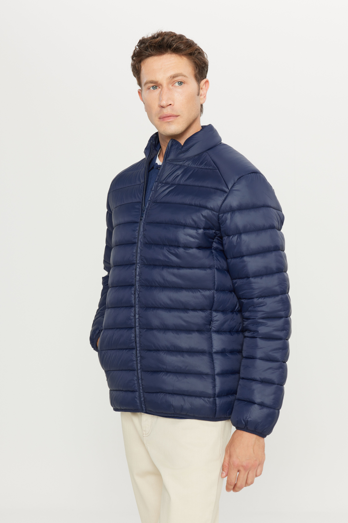 AC&Co / Altınyıldız Classics  Rüzgar Geçirmez Sıcak Tutan Hafif Elyaf Dolgulu Şişme Erkek Mont - Görsel 10