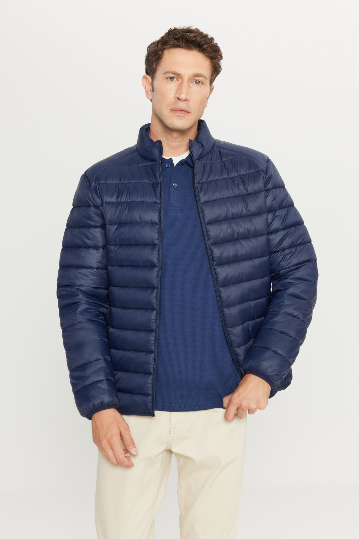 AC&Co / Altınyıldız Classics  Rüzgar Geçirmez Sıcak Tutan Hafif Elyaf Dolgulu Şişme Erkek Mont - Görsel 3