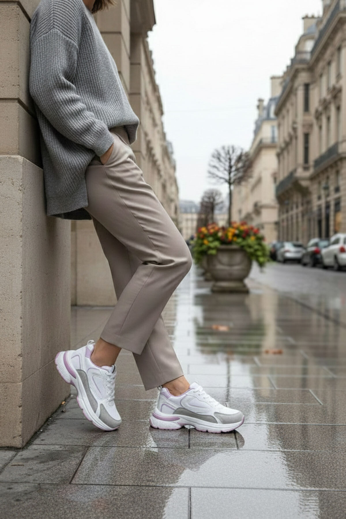 SOHO  Buz-Beyaz-Lila-Y Kadın Sneaker 18802 - Görsel 3