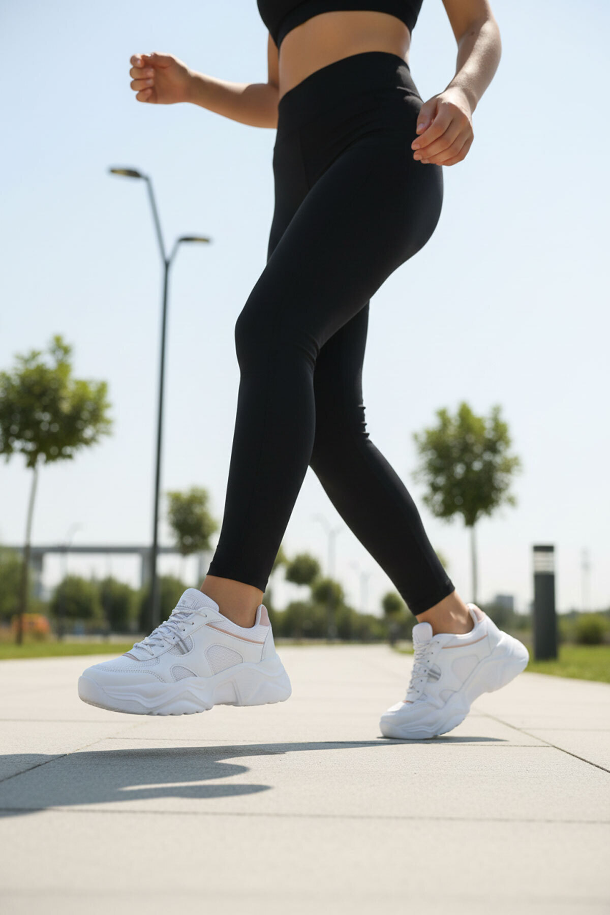 SOHO  Beyaz-Pudra Kadın Sneaker 20574 - Görsel 2