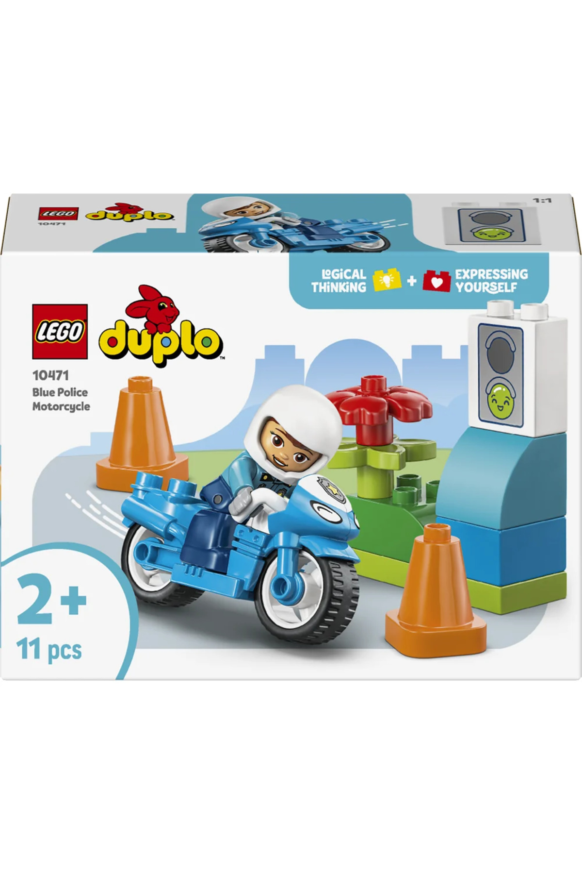 LEGO ® DUPLO® Kasabası Mavi Polis Motosikleti 10471 - 2+ Yaratıcı Oyuncak Yapım Seti (11 Parça) fotoğrafı 6 (önizleme)
