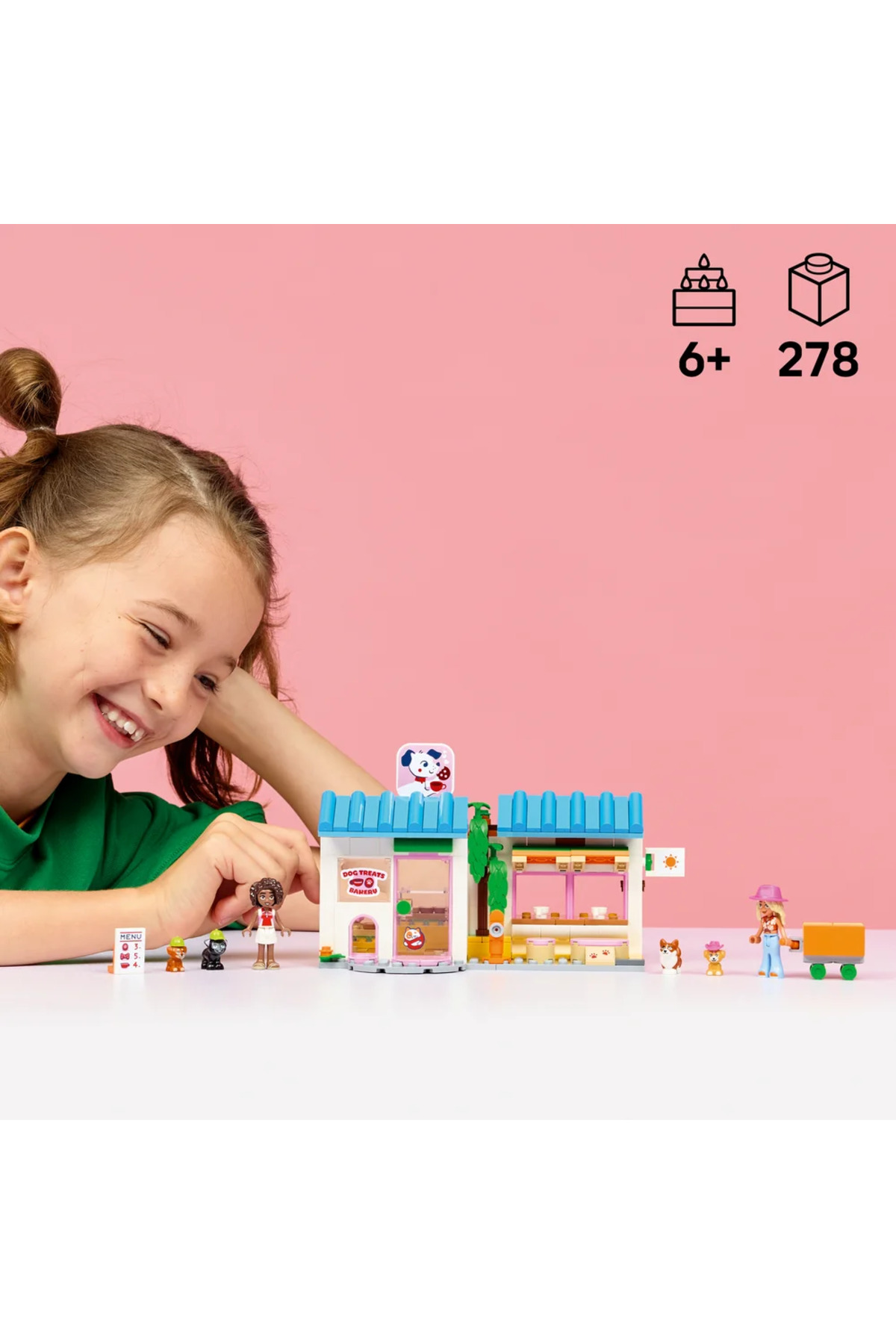 LEGO ® Friends Köpek Ödülleri Pastanesi 42677 – 6+ Yaratıcı Oyuncak Yapım Seti (278 Parça) fotoğrafı 2 (önizleme)