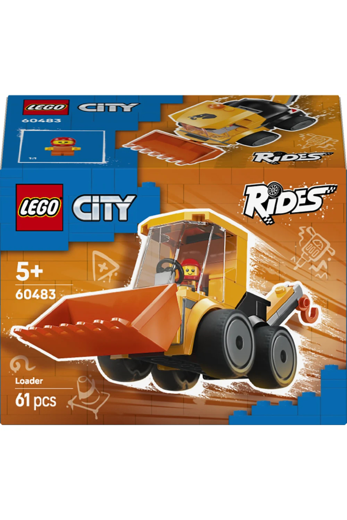 LEGO ® City Araçlar – İnşaat Yükleyicisi 60483 - 5+ Yaratıcı Oyuncak Yapım Seti (61 Parça) fotoğrafı 5 (önizleme)