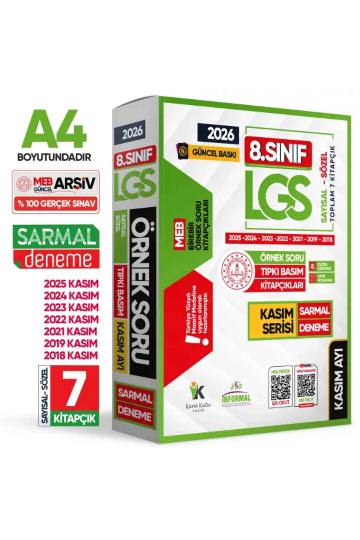 İnformal Yayınları 2026 8.Sınıf LGS Kasım Ayı MEB Örnek Soru Tıpkı