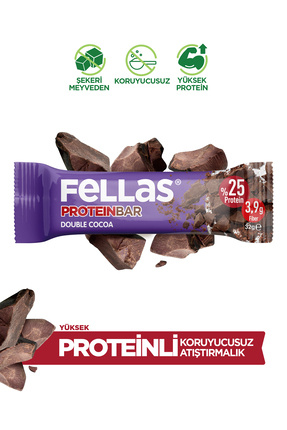 Fellas Protein Bar - Duble Kakaolu (32 g) x 12 Adet