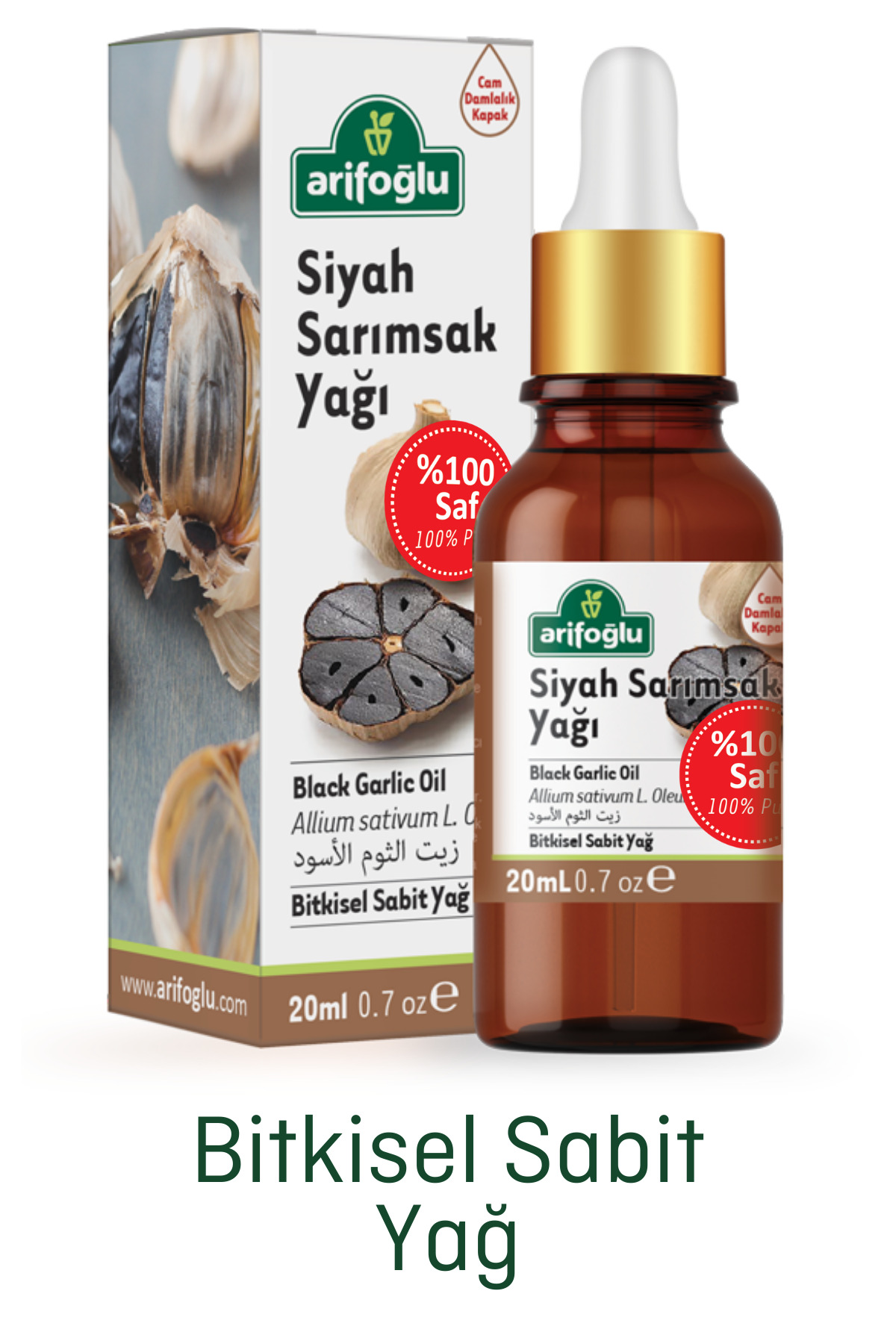 Arifoğlu Siyah Sarımsak Yağı 20ml Aşırı Yıpranmış Ve Dökülen Saçlara Özel Siyah Sarımsak Yağı — 600 14 128