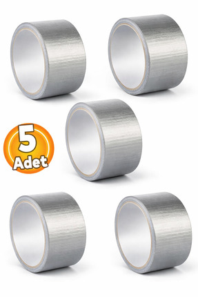Badem10 (5 ADET) Gri Tamir İzolasyon Bandı 48 mm X 10 Metre Duct Tape Suya Da...