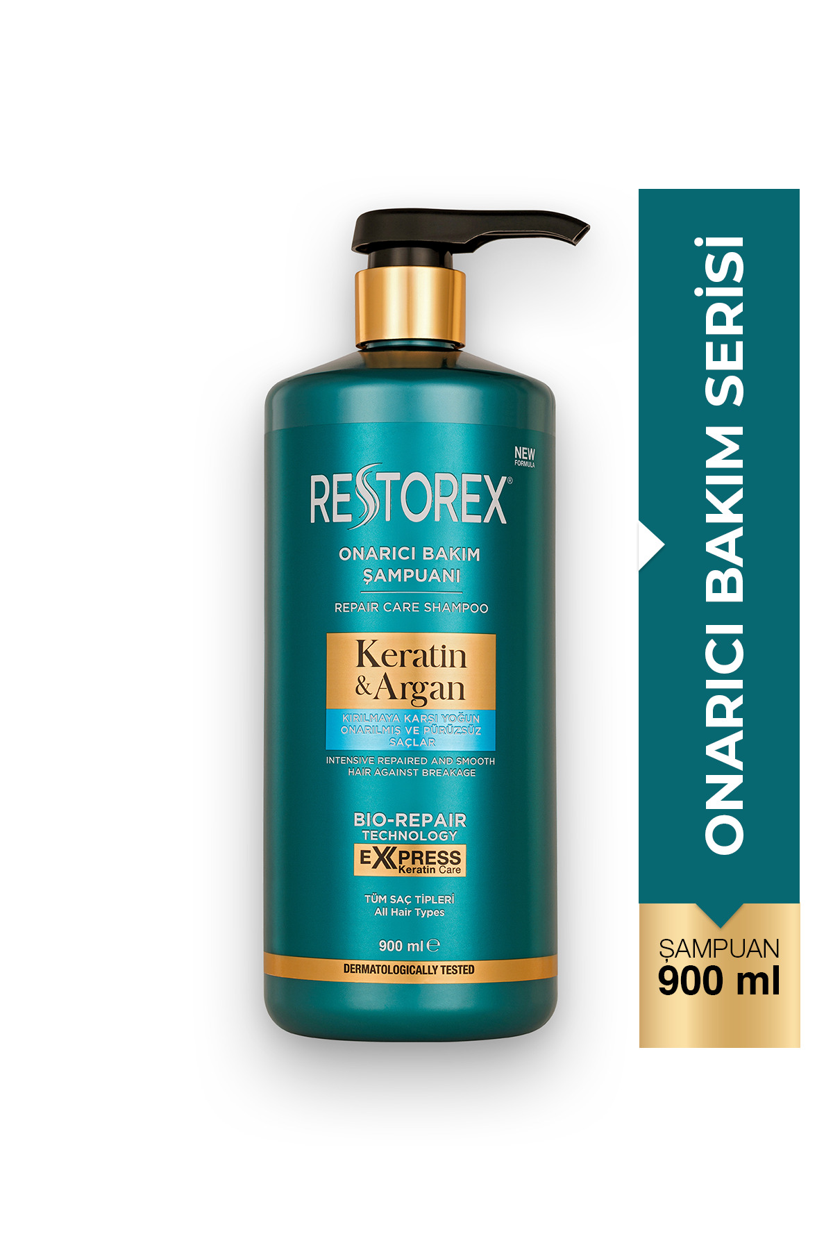 Restorex Keratin & Argan Onarıcı Şampuan 900 ml – Kırılma Karşıtı Güçlendirme - Fiyatı, Yorumları