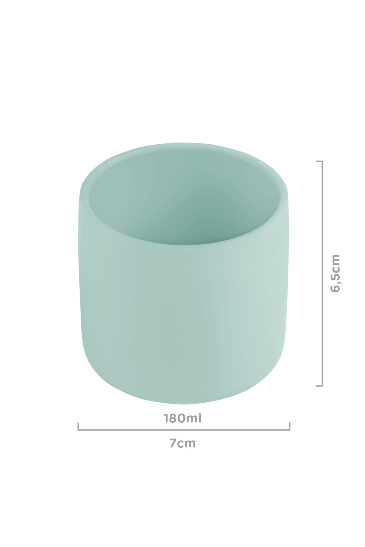 OiOi Silikon Beslenme Seti 4'lü River Green - Nam Nam Kaşık Porsiyon Tabak Mama Önlüğü Mini Bardak fotoğrafı 5 (önizleme)