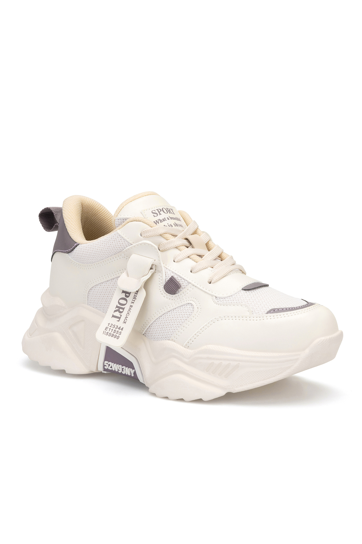 DARK SEER DS.PMD239K2051 Beige-Lila Damen-Sneaker, Freizeit-Sportschuhe