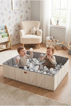 Wellgro Katlanır Top Havuzu 150 Toplu, Ekru