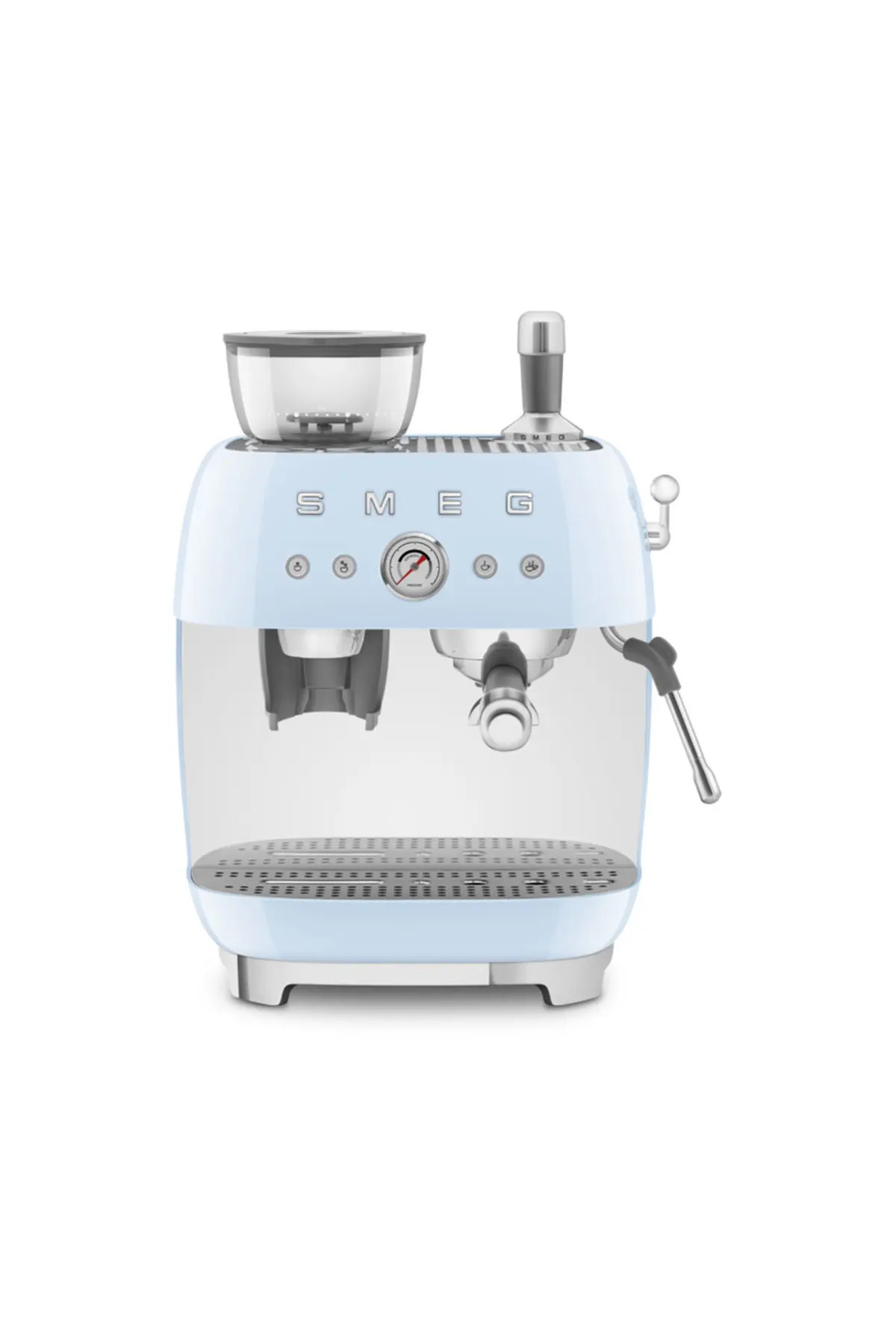 50'S Style Retro Pastel Mavi Öğütücülü Espresso Kahve Makinesi egf03pkeu