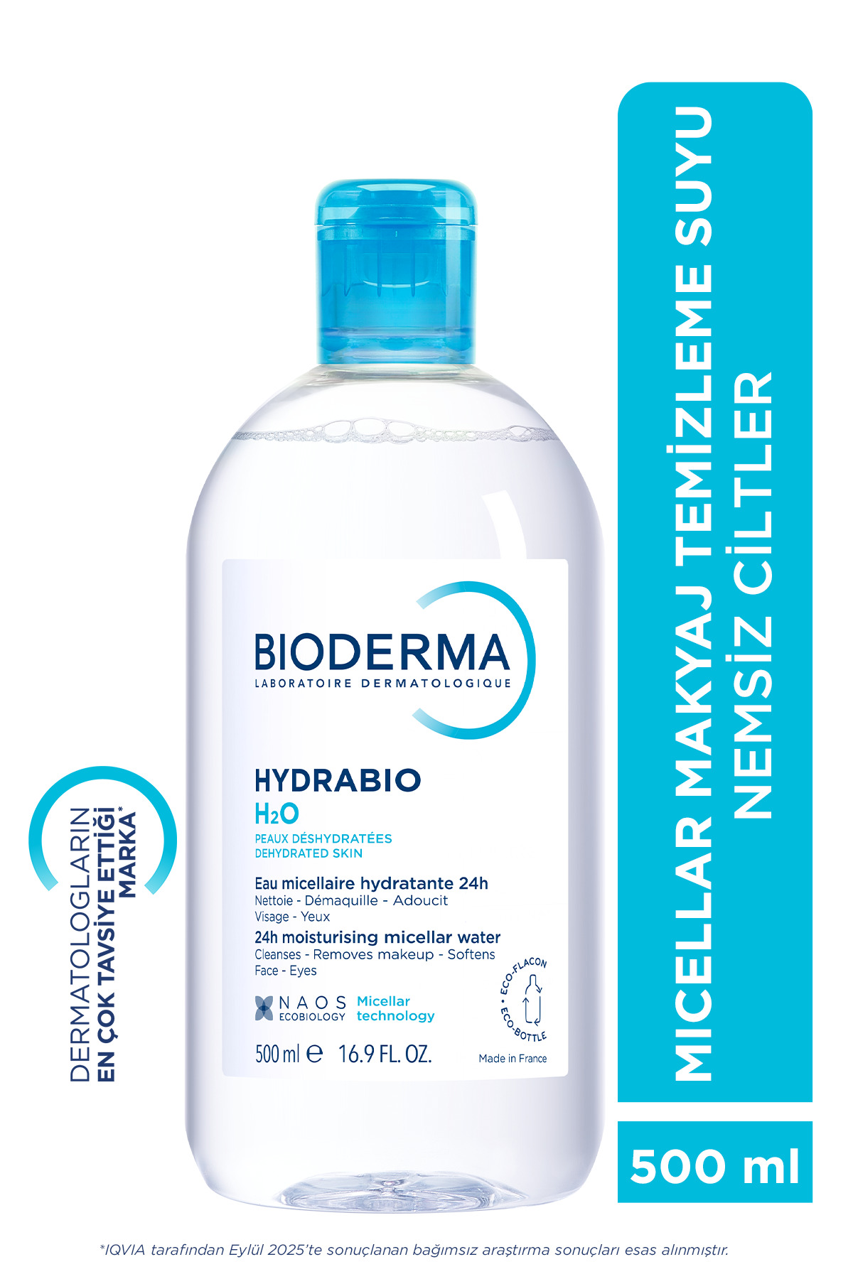 Bioderma Hydrabio H2O Micellar Nemlendirici Makyaj Temizleme Suyu 500 ml — 3401321549020