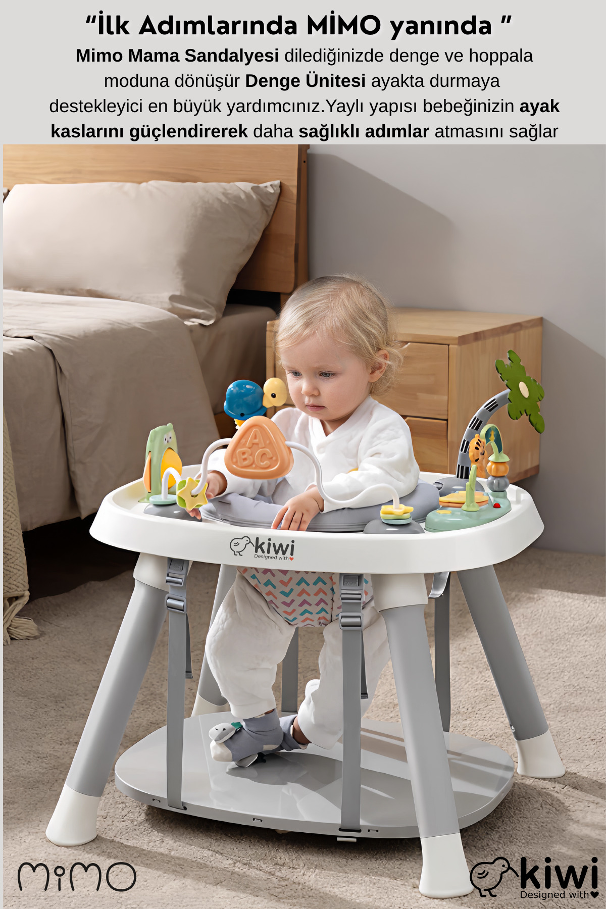 Kiwi Mimo 12’si 1 Arada Çok Fonksiyonlu Mama Sandalyesi – Oyun & Aktivite Masası , Yükseltici - Yeşil fotoğrafı 7 (önizleme)