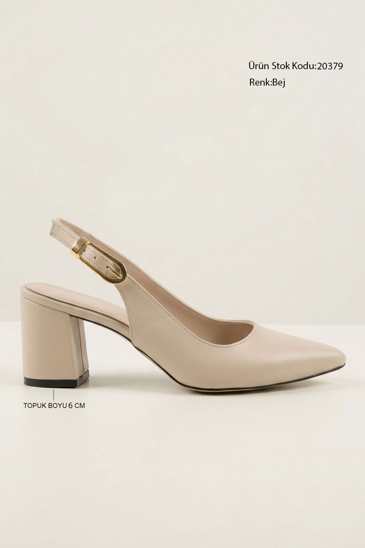 SOHO Beige Women's Classic Heeled Shoes 20379- Trendyol