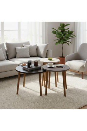 Monte Sehpa Roma 3'lü Orta Sehpa