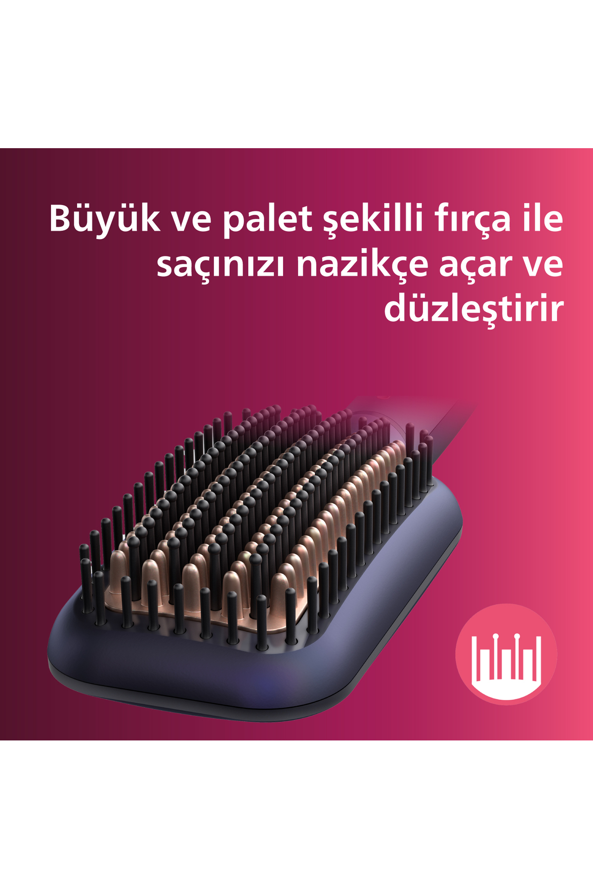 BHH885 Series 5000 smoothing iron comb, StyleCare Essential heated, black VPTMST1
