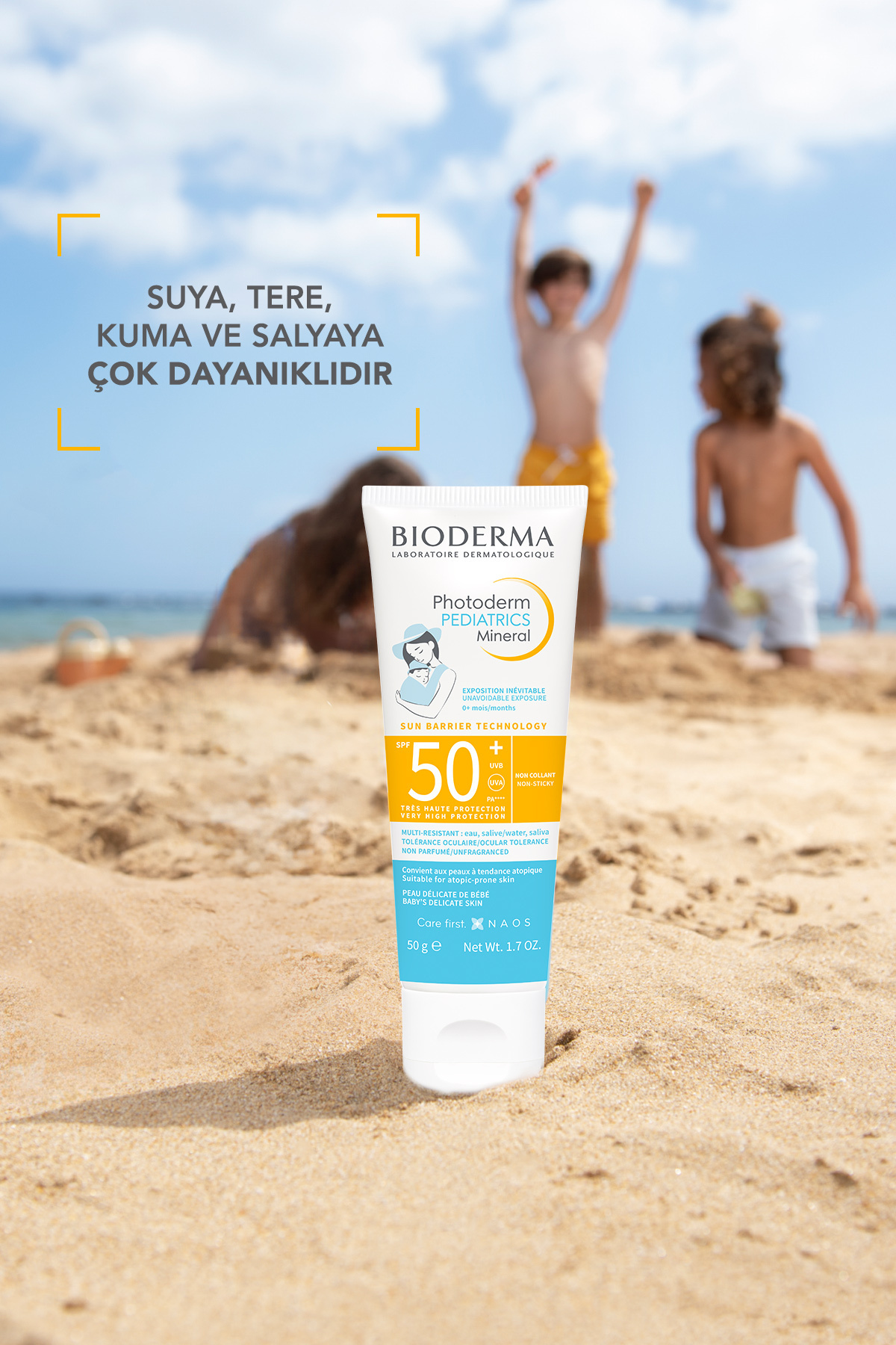 Bioderma Photoderm Pediatrics Mineral SPF50+ E Vitamini İçeren Çok Yüksek Korumalı Bebek Güneş Kremi 50 Gr fotoğrafı 5 (önizleme)