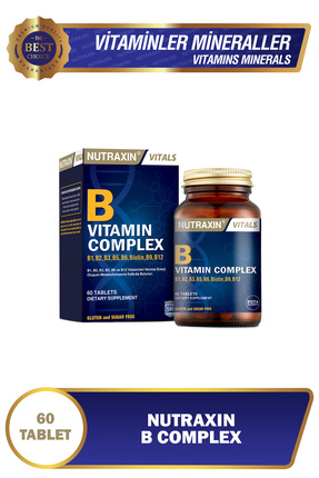 Nutraxin B Vitamin Complex 60 Tablet | 10 B Vitamini İçeren Güçlü Formül