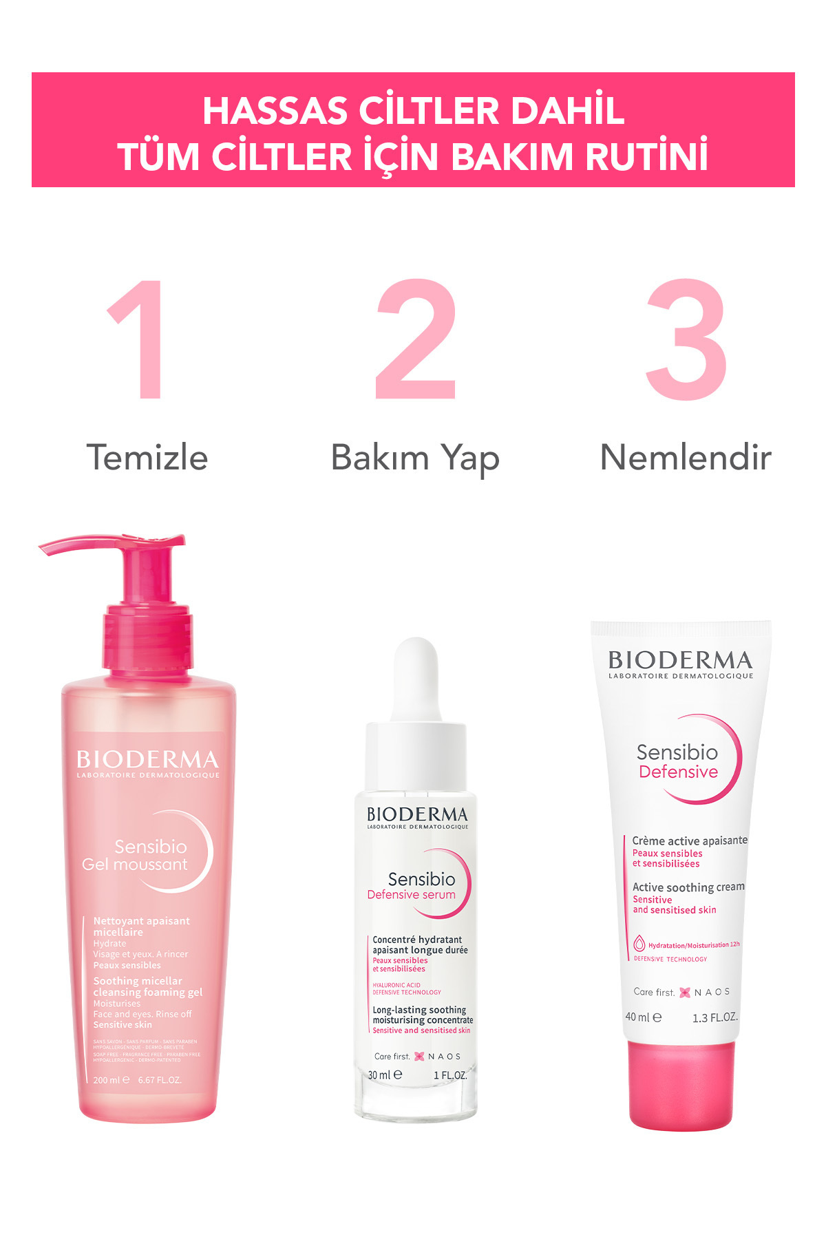 Sensibio Foaming Gel Hassas ve Normal Ciltler için Durulanan Micellar Yüz Temizleme Jeli 200 ml — 3401381507565 — تصویر 5 از 6