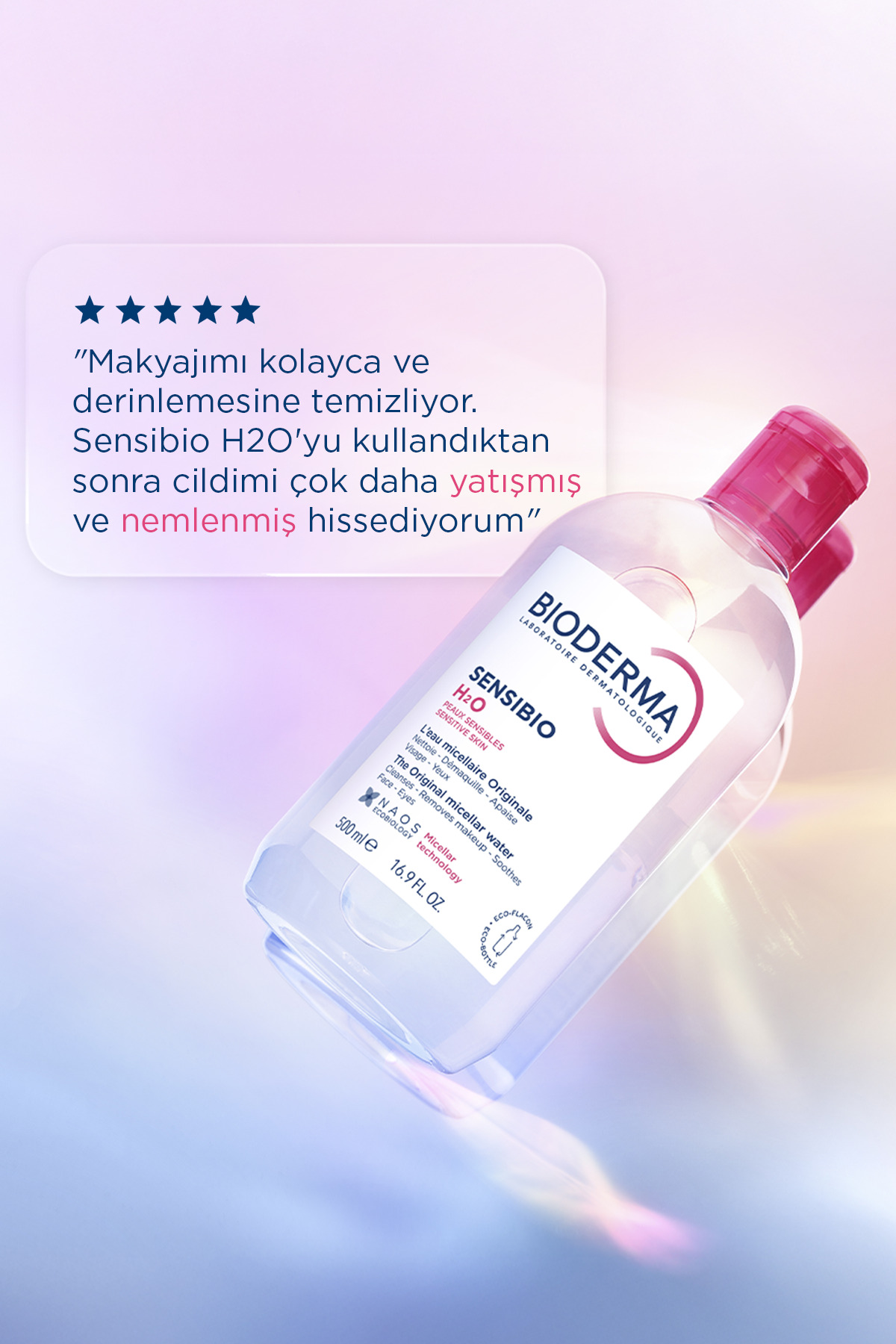 Sensibio H2O آب میسلار پاک کننده آرایش برای پوست‌های حساس و نرمال 100 میلی لیتر