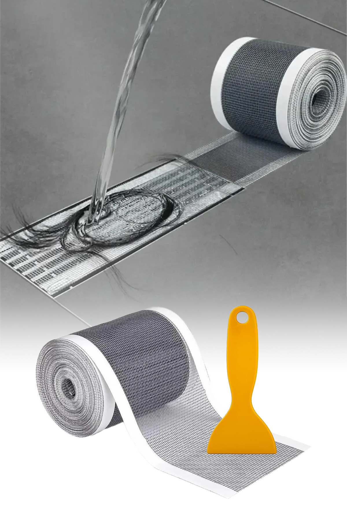 New Generation Self Adhesive Drain Filter Roll Hair Catcher Shower Sink Strainer 4 Meters