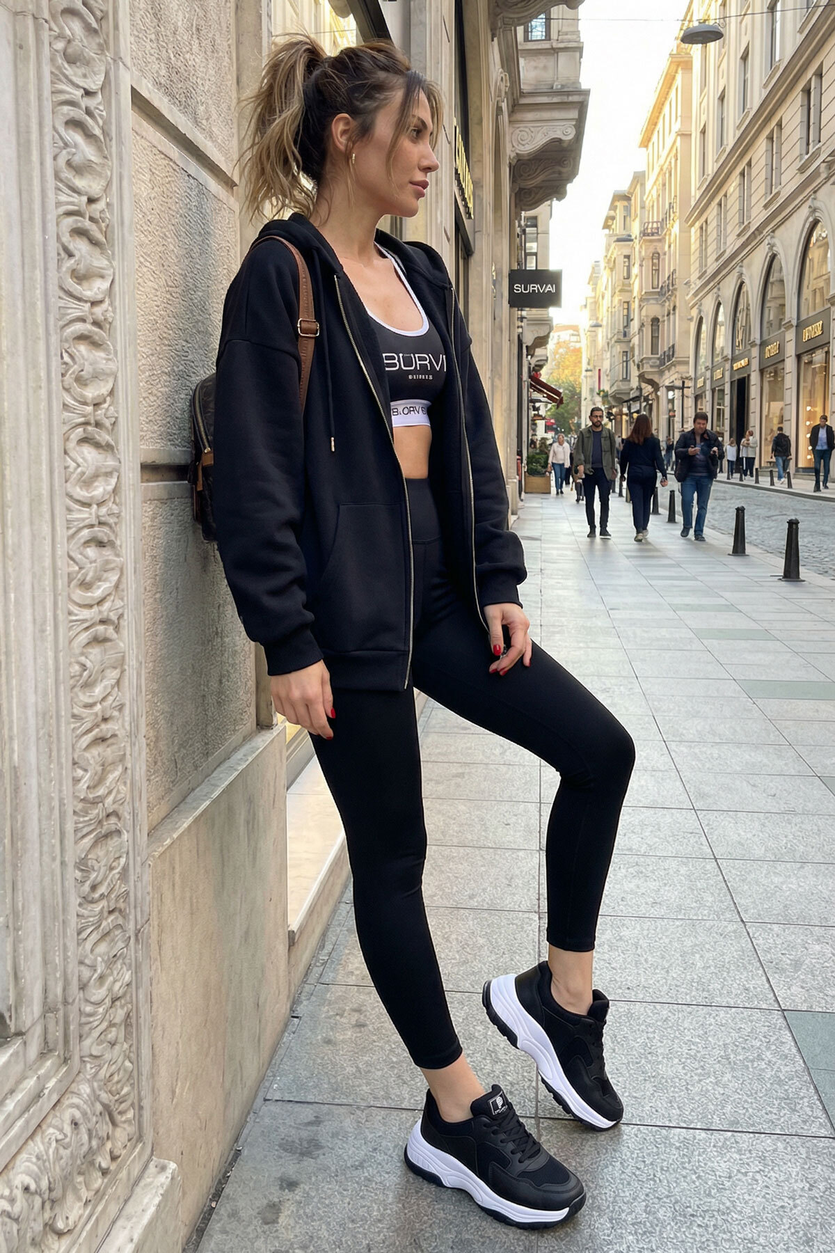 SOHO Siyah Kadın Sneaker 20590 görsel 3