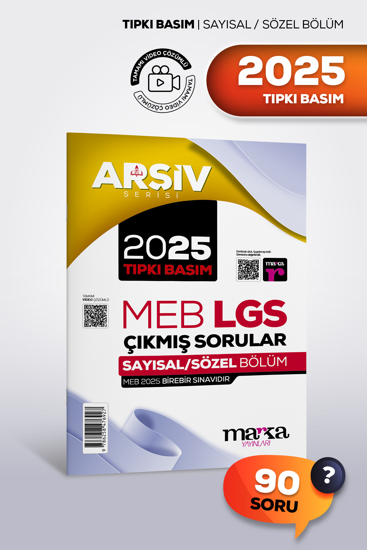 Marka Yayınları 2025 LGS 8. Sınıf Tıpkı Basım Çıkmış Sorular