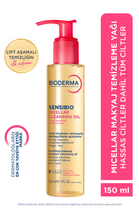 Bioderma Sensibio Micellar Cleansing Oil Hassas ve Normal Ciltler Yüz&Göz Mak...