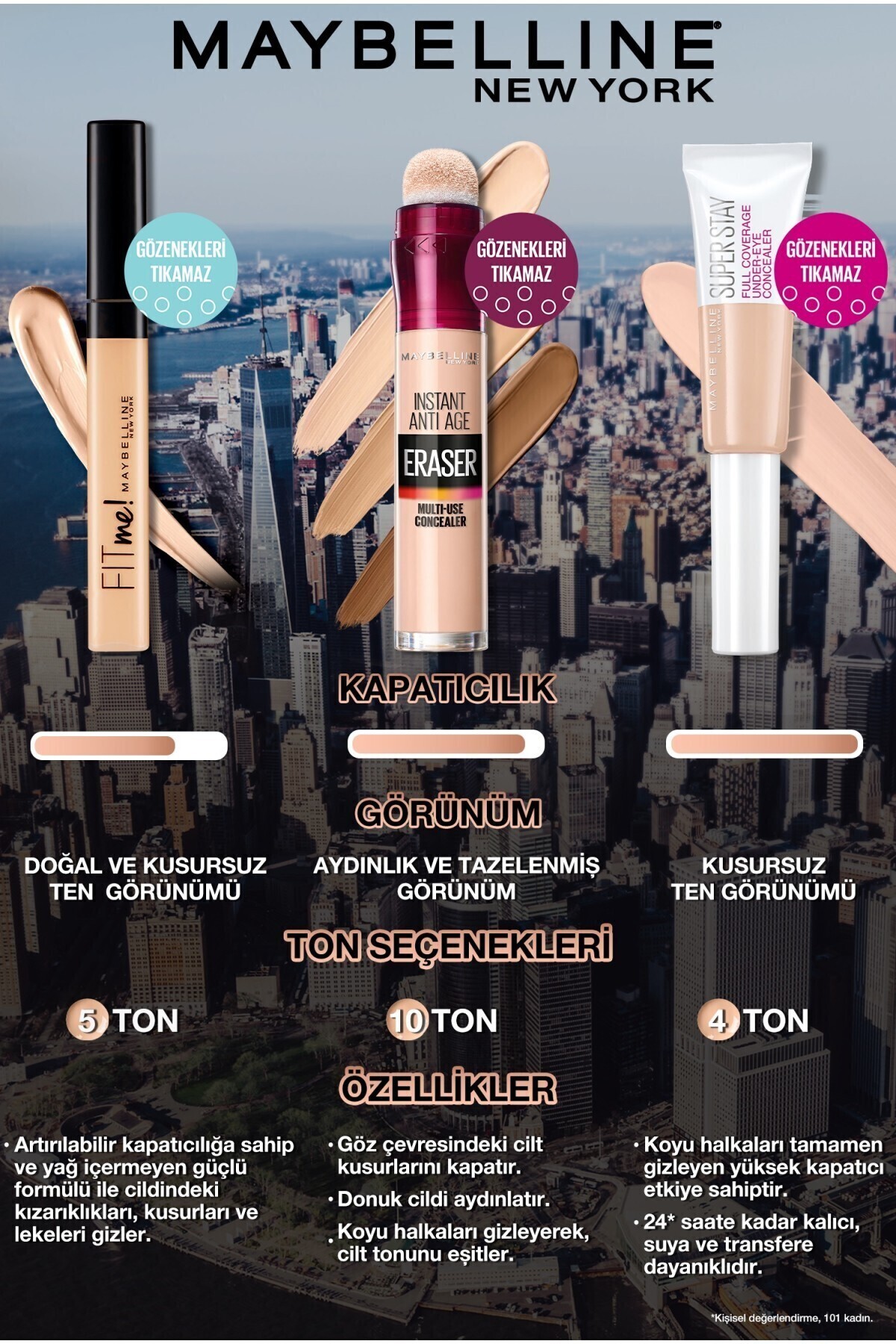 Instant Anti Age Eraser Kapatıcı 03 Fair — بژ IAR — تصویر 8 از 8