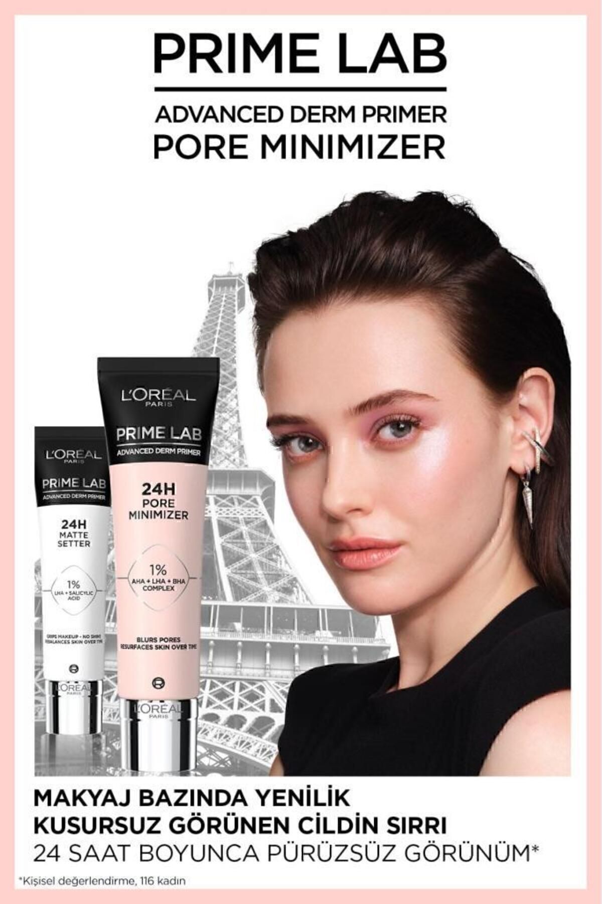 L'Oréal Paris Prime Lab Pore Minimizer Gözenek Küçültücü AHA ve BHA İçeren Primer — طلایی 3600524070113 — تصویر 2 از 8