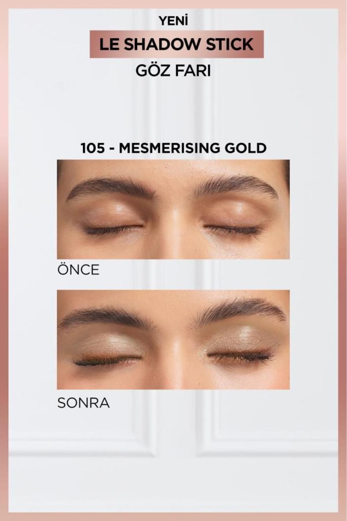 L'Oréal Paris Le Shadow Stick Göz Farı - 105 Mesmerizing Gold — رنگارنگ LESHADOWGOZFARI — تصویر 2 از 7